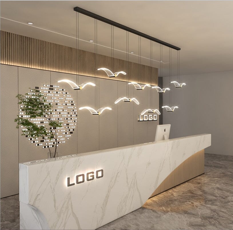 Marinell Copper Dining Chandelier With Seagull-Inspired Design