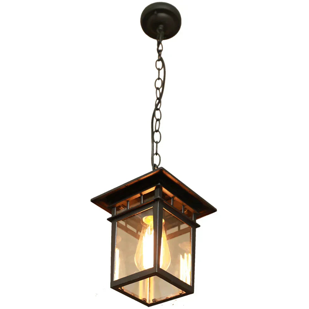 Kirrella Glass Outdoor Pendant Light With Adjustable Chain