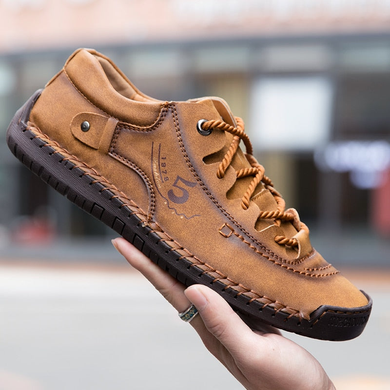 Men's Orthopedic Leather Footwear — All-Day Comfort, Cushioned Insoles
