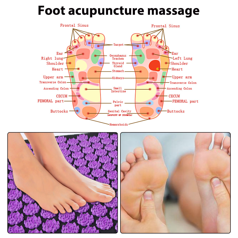 Acupressure Mat Set — Spiked Massage, Pain Relief & Stress Reduction