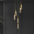 Candeeiro suspenso Vanndråpe — Design escultural com queda de luz LED