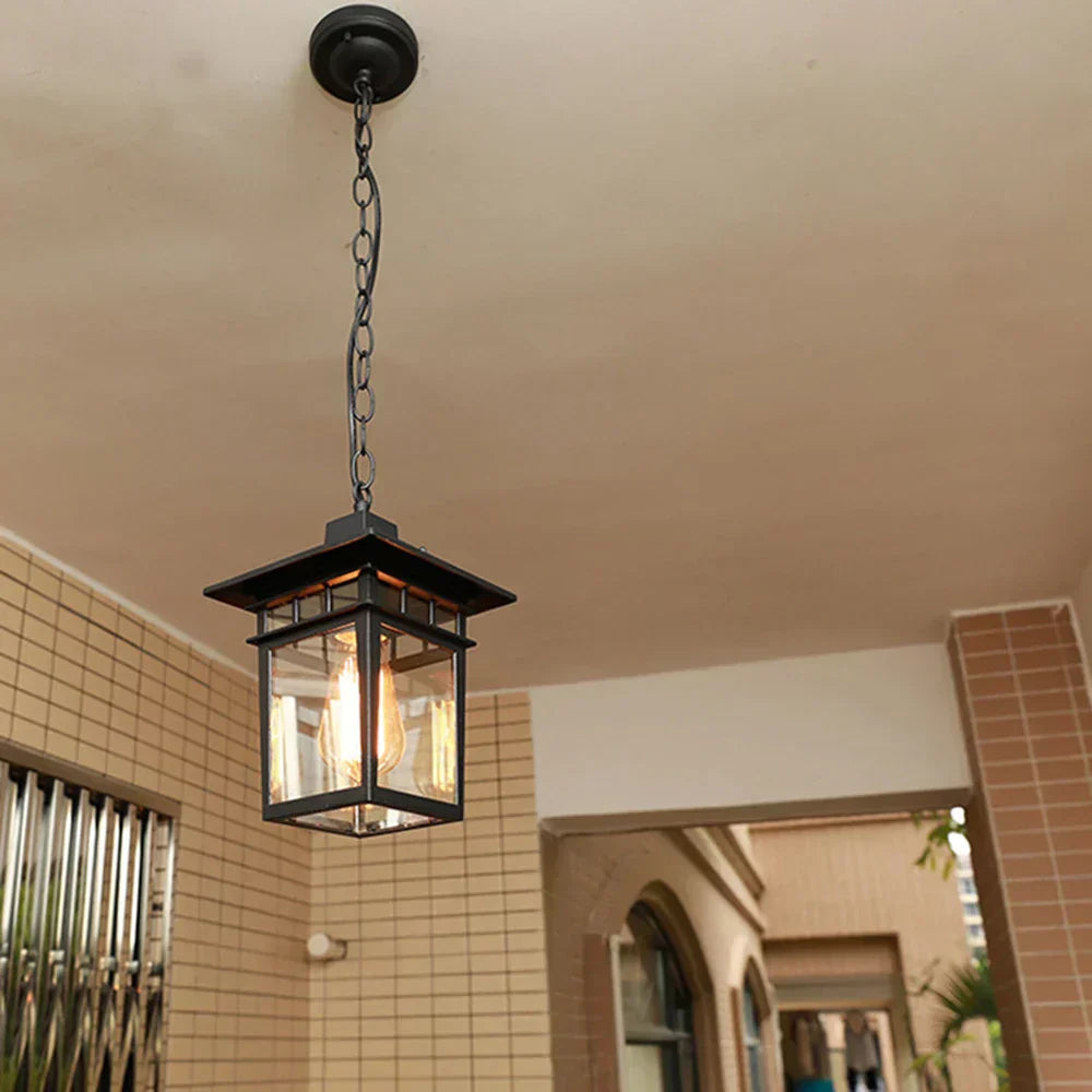 Kirrella Glass Outdoor Pendant Light With Adjustable Chain
