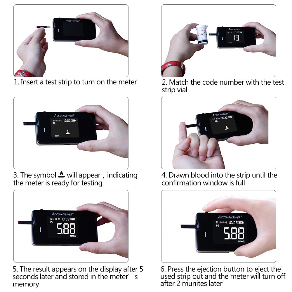 4-in-1-Gesundheitsmonitor für Cholesterin, Glukose, Harnsäure und Hämoglobin