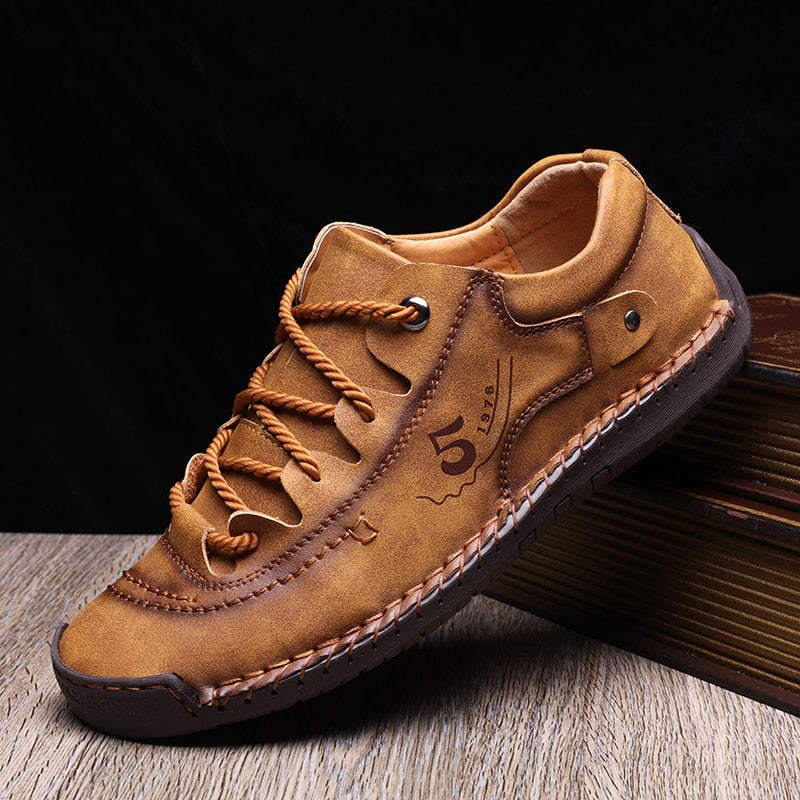 Men's Orthopedic Leather Footwear — All-Day Comfort, Cushioned Insoles