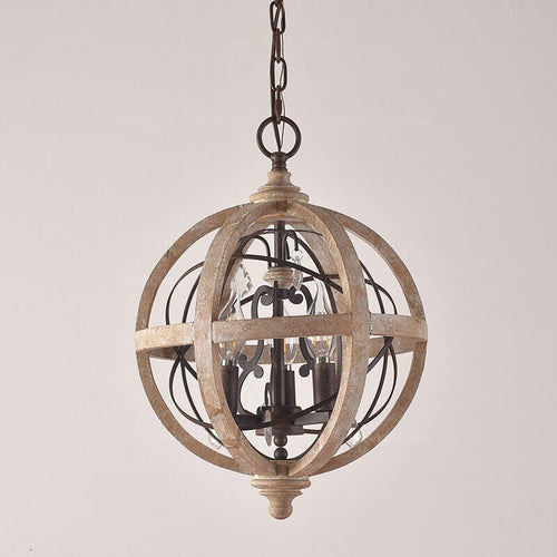 Ardent Home Heritage Holz-Kronleuchter mit kunstvollen Details