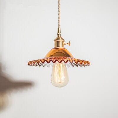 Caleris York geflochtene Glas-Pendelleuchte mit vintage Charme
