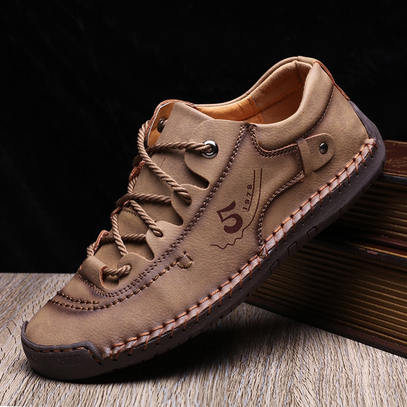 Men's Orthopedic Leather Footwear — All-Day Comfort, Cushioned Insoles