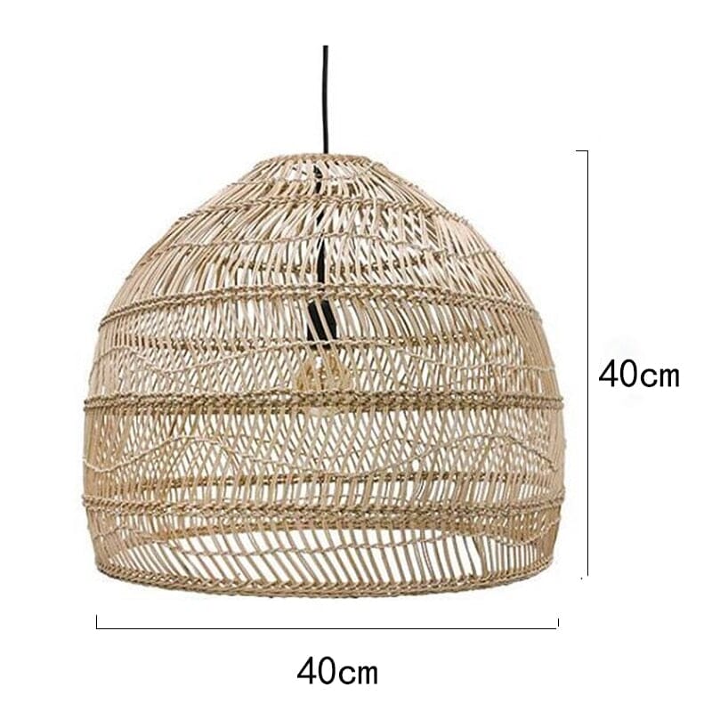 Zarela Rattan Pendant Lamp With LED Glow Adjustable Ceiling Light