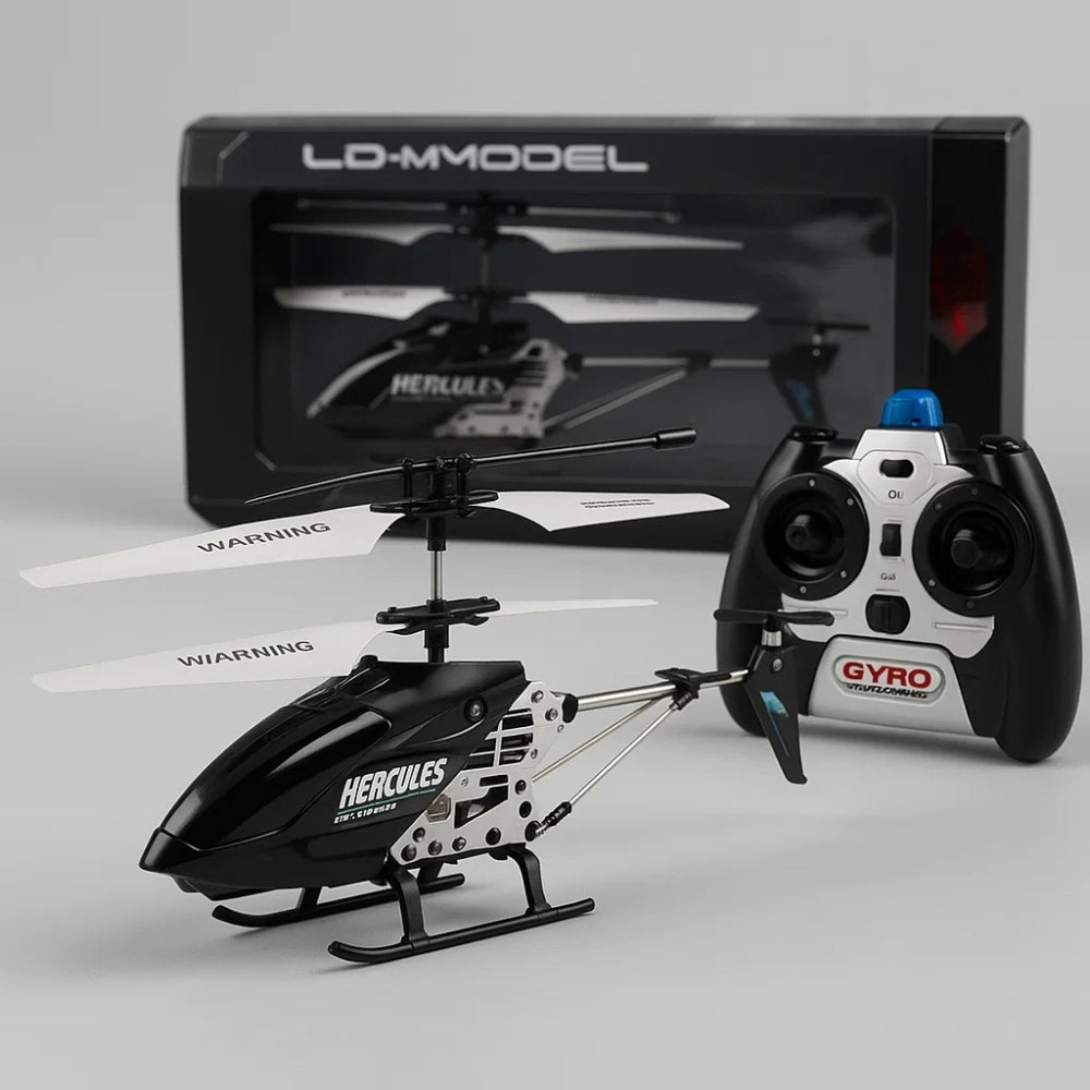 Mini helicóptero RC indestructible Hercules de 3,5 canales — Giroscopio, carmesí