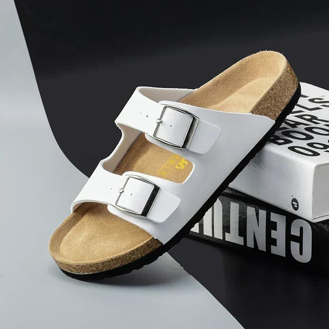 Herren-Ledersandalen für den Sommer — Verstellbare Riemen, bequeme Sohle