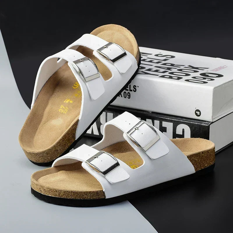 Herren-Ledersandalen für den Sommer — Verstellbare Riemen, bequeme Sohle