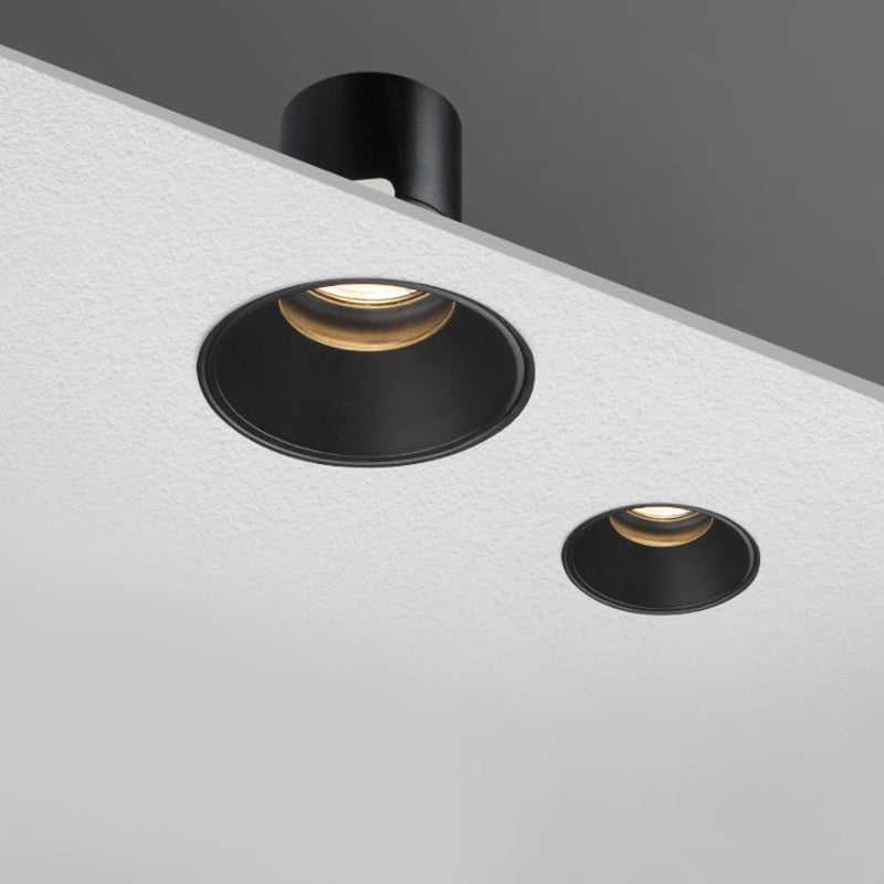 Frameless Minimalist Recessed Spotlights — Timeless Ceiling Lighting