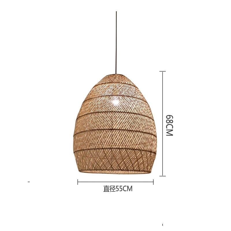 Zarela Rattan Pendant Lamp With LED Glow Adjustable Ceiling Light