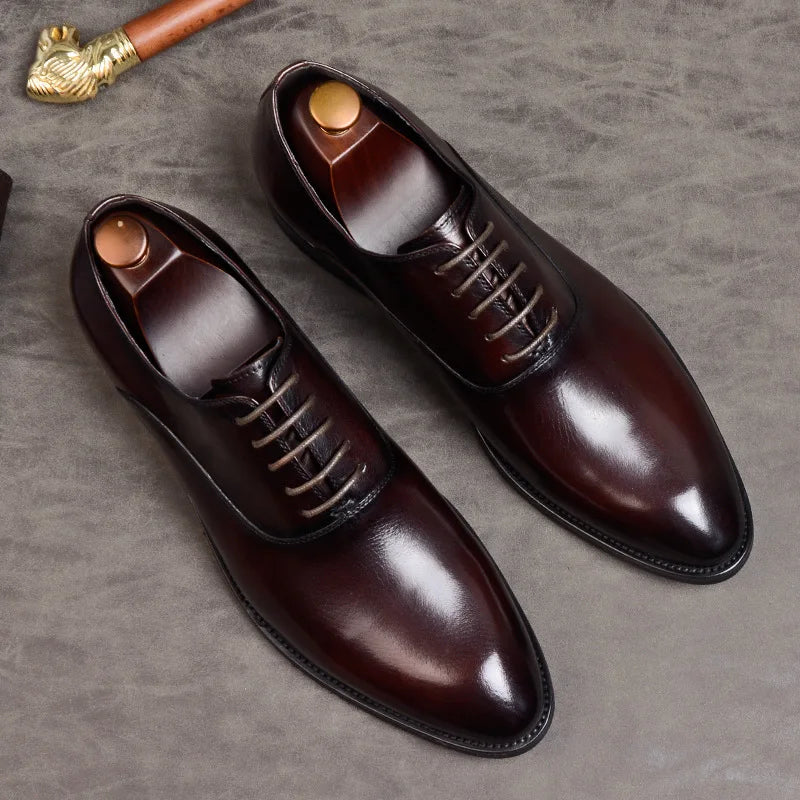 FusionFit Oxford-Herrenschuhe aus echtem Leder