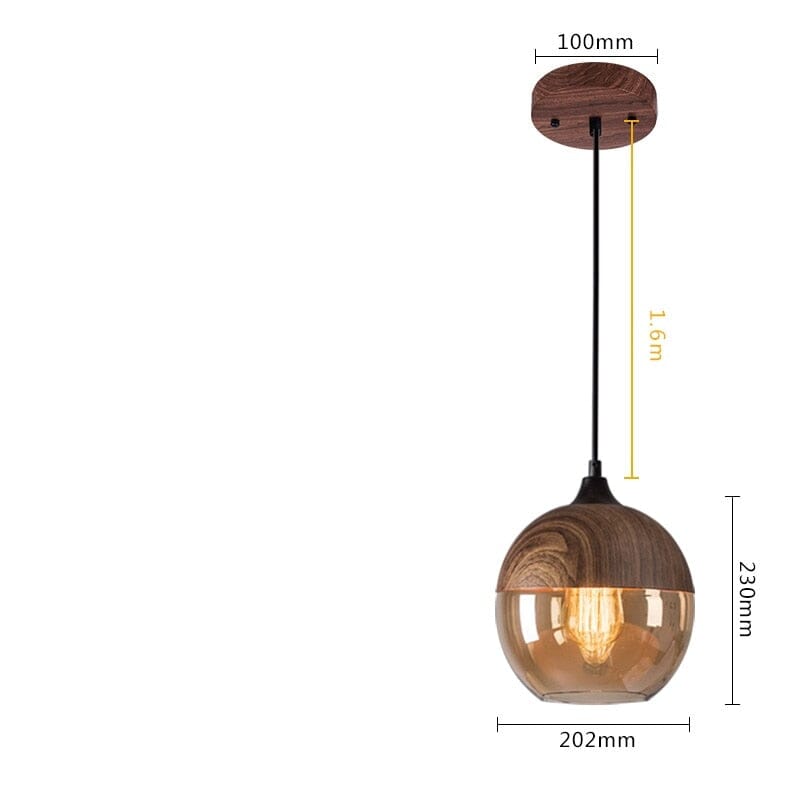 SylvaWood Verstellbare Holzpendelleuchten mit LED-Beleuchtung