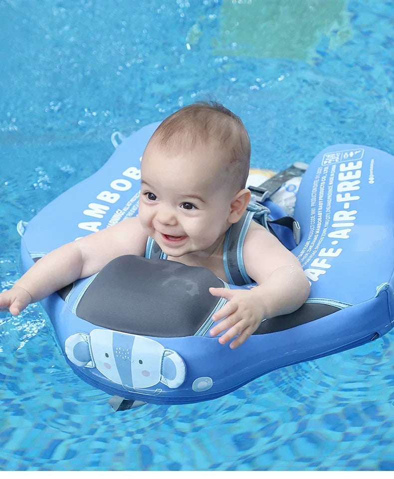 Baby Swim Trainer Baby Float — No-Inflate, Detachable Canopy