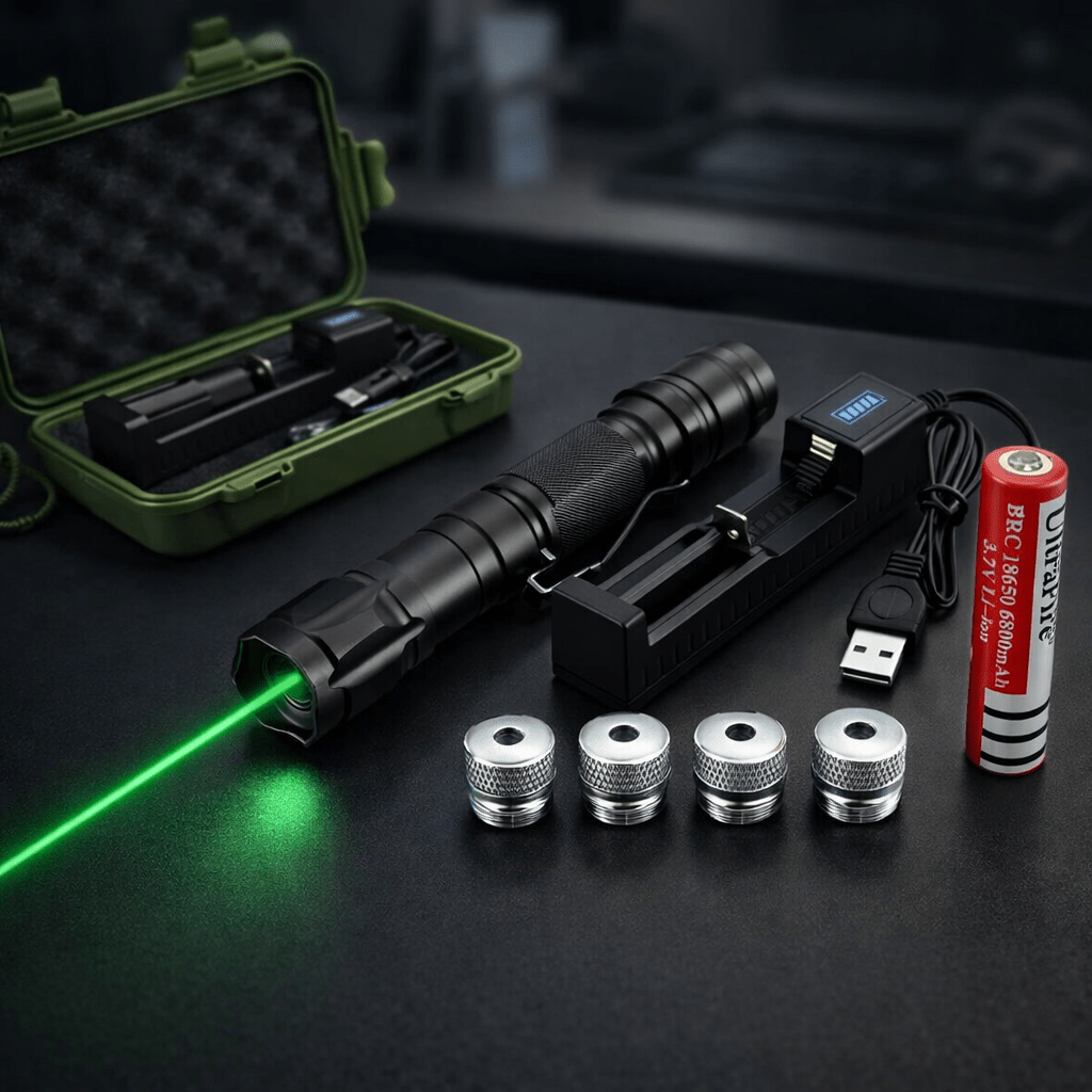 USB Rechargeable Green Laser Pointer — 2000 Meter Range