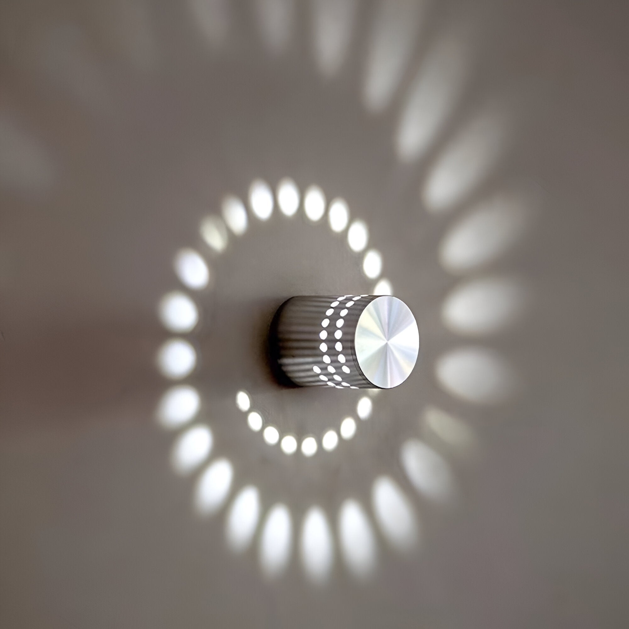 VeloSpiral Wall Light With Colorful Spiral Pattern Cylindrical Led Fixture