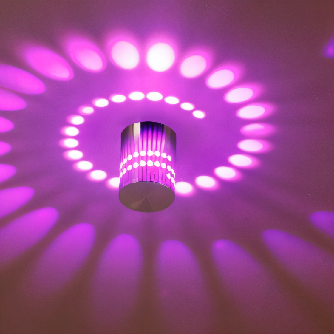 VeloSpiral Wall Light With Colorful Spiral Pattern Cylindrical Led Fixture