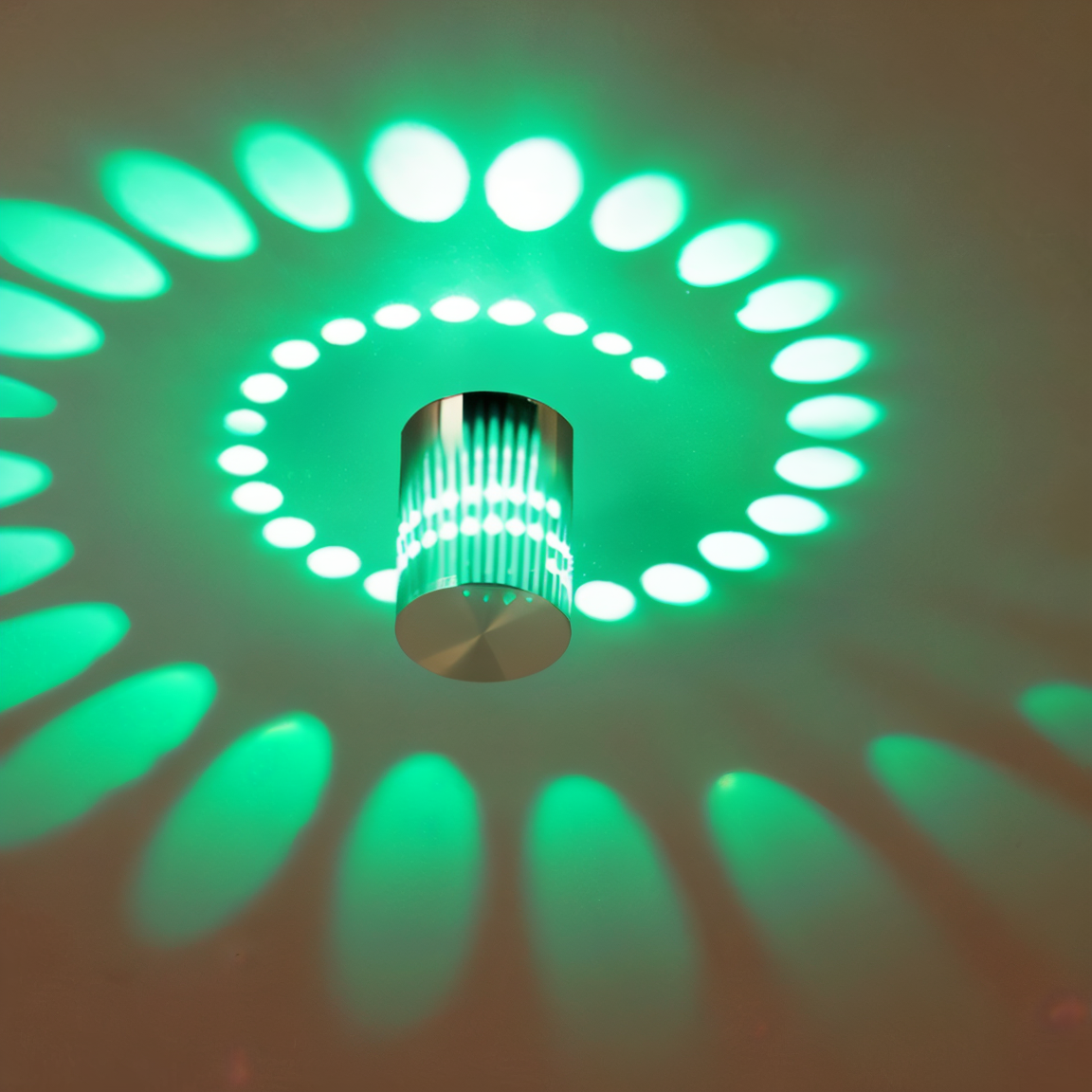 VeloSpiral Wall Light With Colorful Spiral Pattern Cylindrical Led Fixture