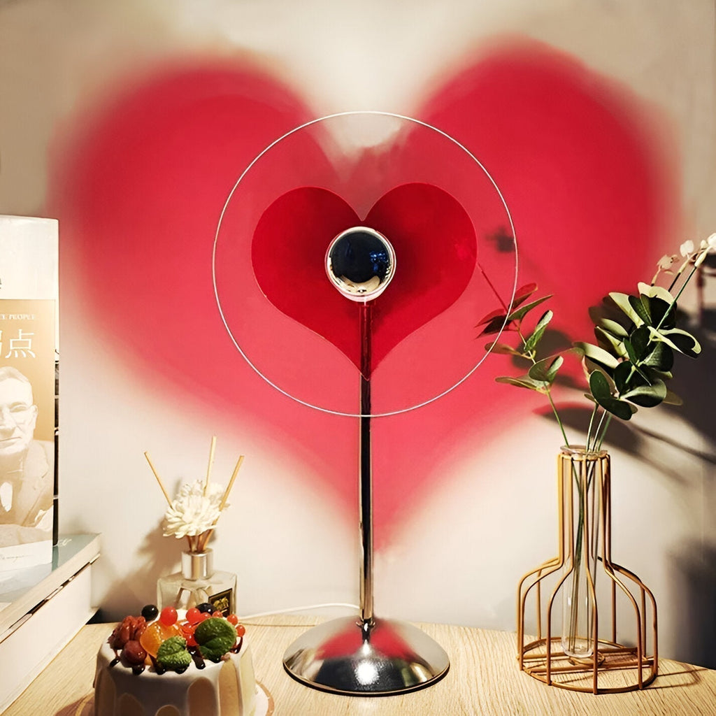 LumaNova Retro Disc LED Table Lamp for Desk, Nightstand, and Dresser