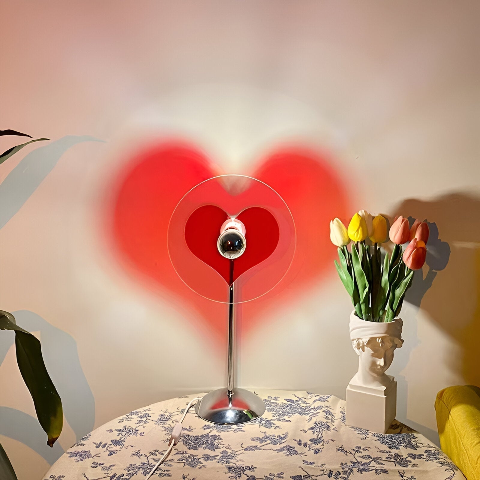 LumaNova Retro Disc LED Table Lamp for Desk, Nightstand, and Dresser
