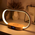 SolaraNook Nachttischlampe mit USB-C-Ladung und Uhr