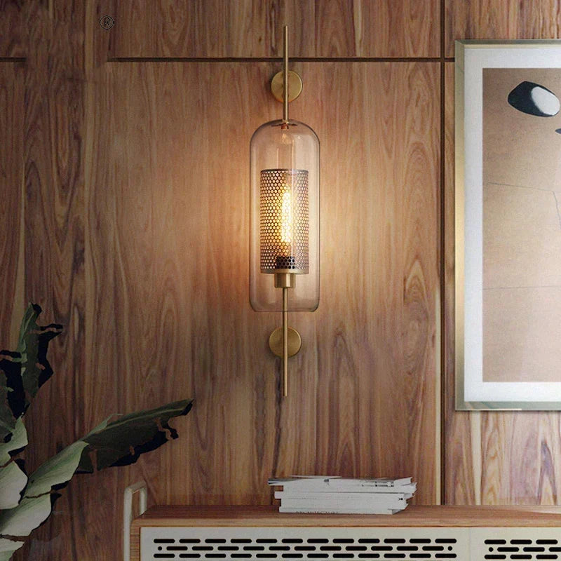 Honeycomb Radiance-kulevegglampe - gyllent glødende vegglampe