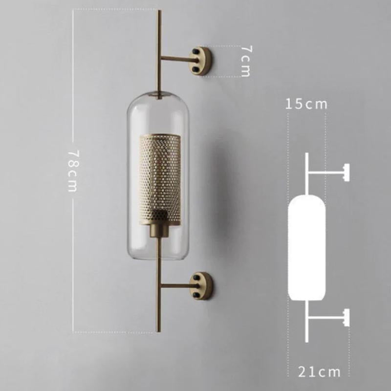 Honeycomb Radiance-kulevegglampe - gyllent glødende vegglampe