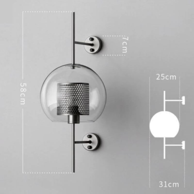Honeycomb Radiance-kulevegglampe - gyllent glødende vegglampe