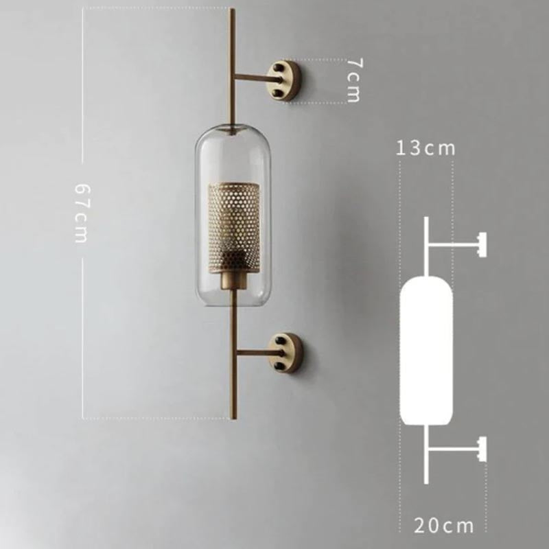 Honeycomb Radiance-kulevegglampe - gyllent glødende vegglampe