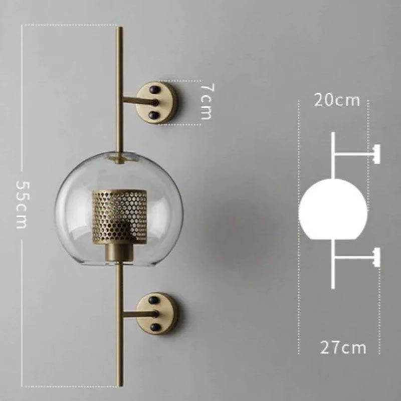 Honeycomb Radiance-kulevegglampe - gyllent glødende vegglampe