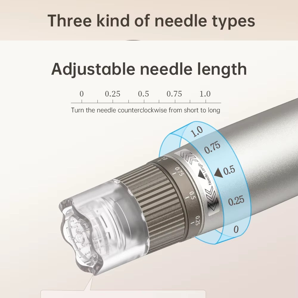 Avanceret Hydra H3-microneedlingpen — automatisk seruminfusion