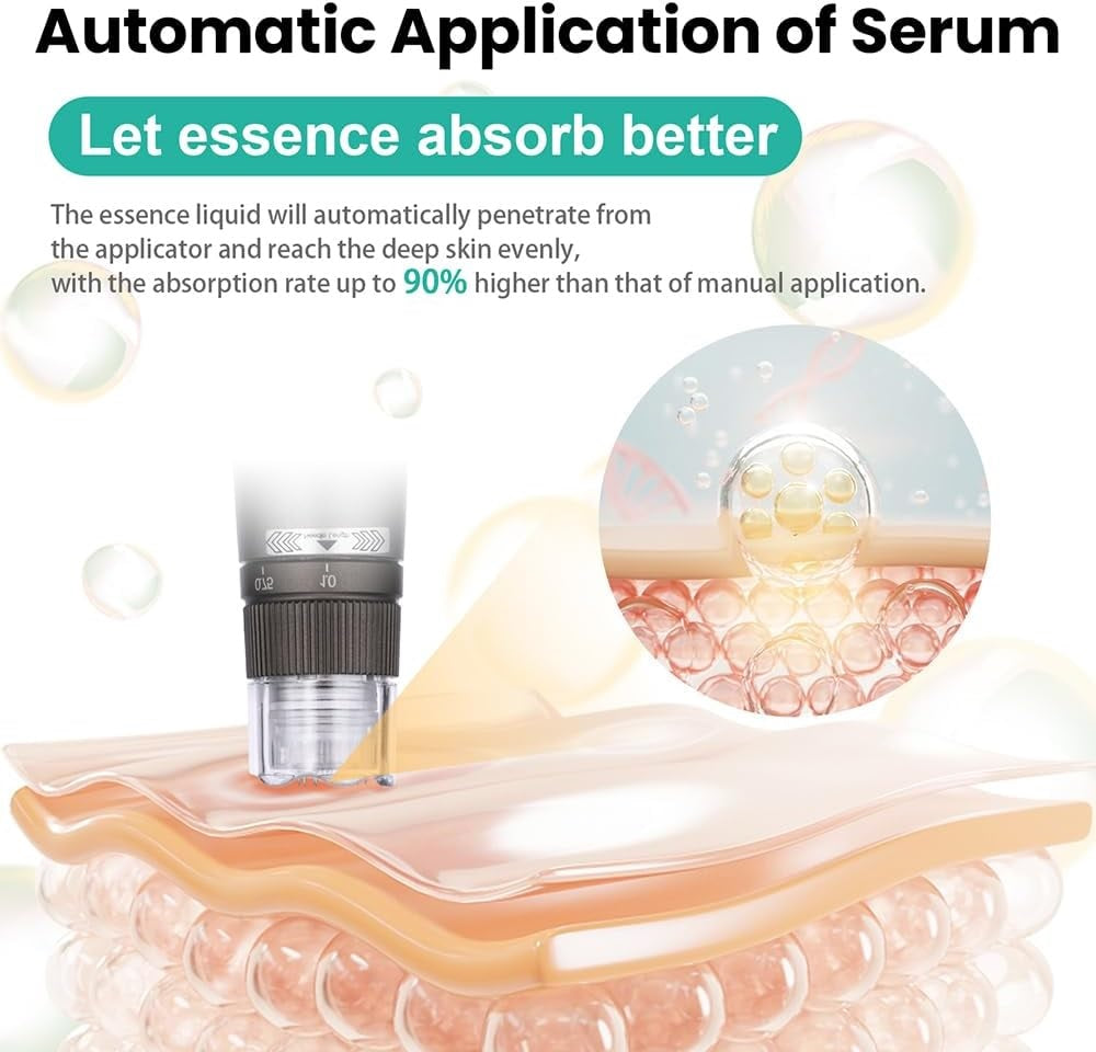 Avanceret Hydra H3-microneedlingpen — automatisk seruminfusion