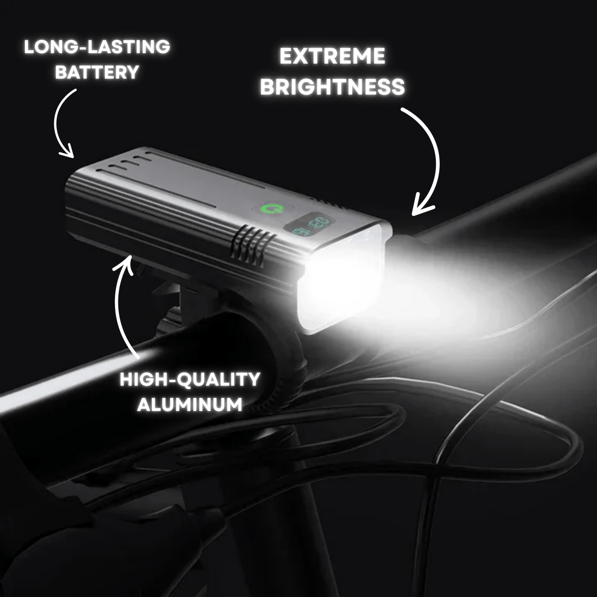 5000 Lumen Bike Light with 12 LEDs & USB-C Rechargeable Battery | Filindra