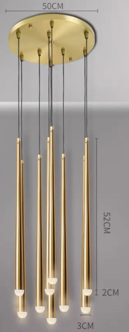 Lustră suspendată modernă Jules — elegantă, cu cristale în formă de lumânări