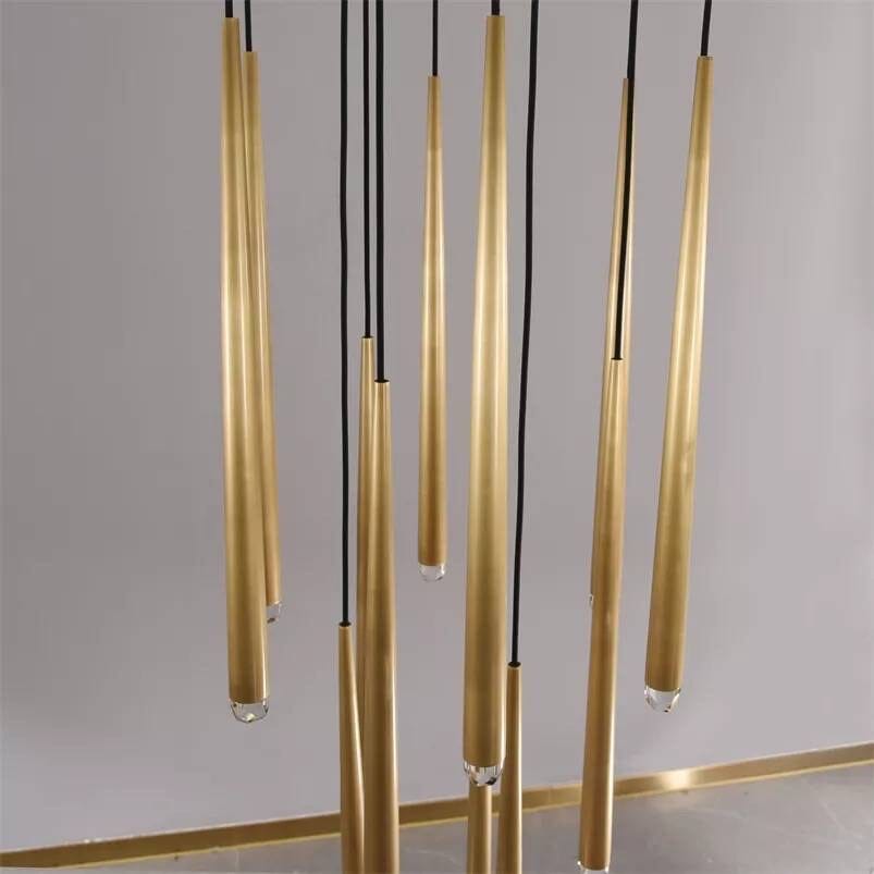 Lustră suspendată modernă Jules — elegantă, cu cristale în formă de lumânări