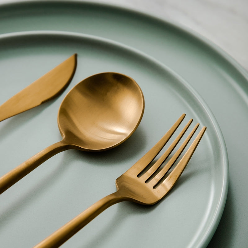 Modern Minimalist Flatware Set — Sleek Clean Design