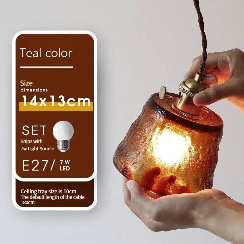 Lumera Pendelleuchte mit Kupferglas und LED-Beleuchtung