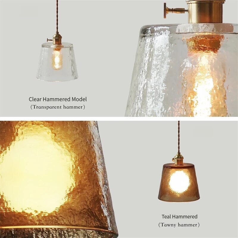 Lumera Pendelleuchte mit Kupferglas und LED-Beleuchtung