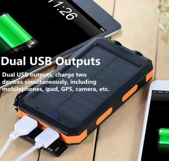 500000mAh Solar Power Bank IP67 Waterproof Compact Slim Design
