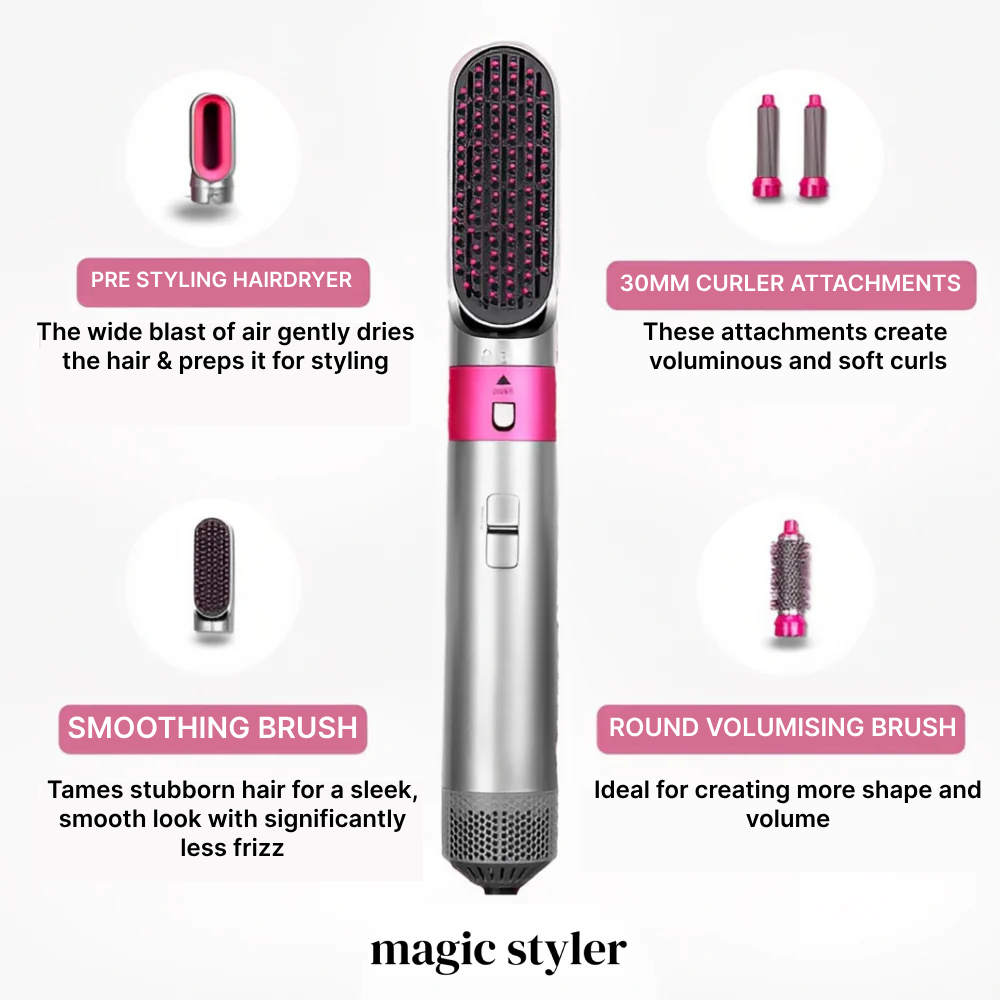 Moldeador de cabello AirStyler — control suave del calor del aire a 105°C
