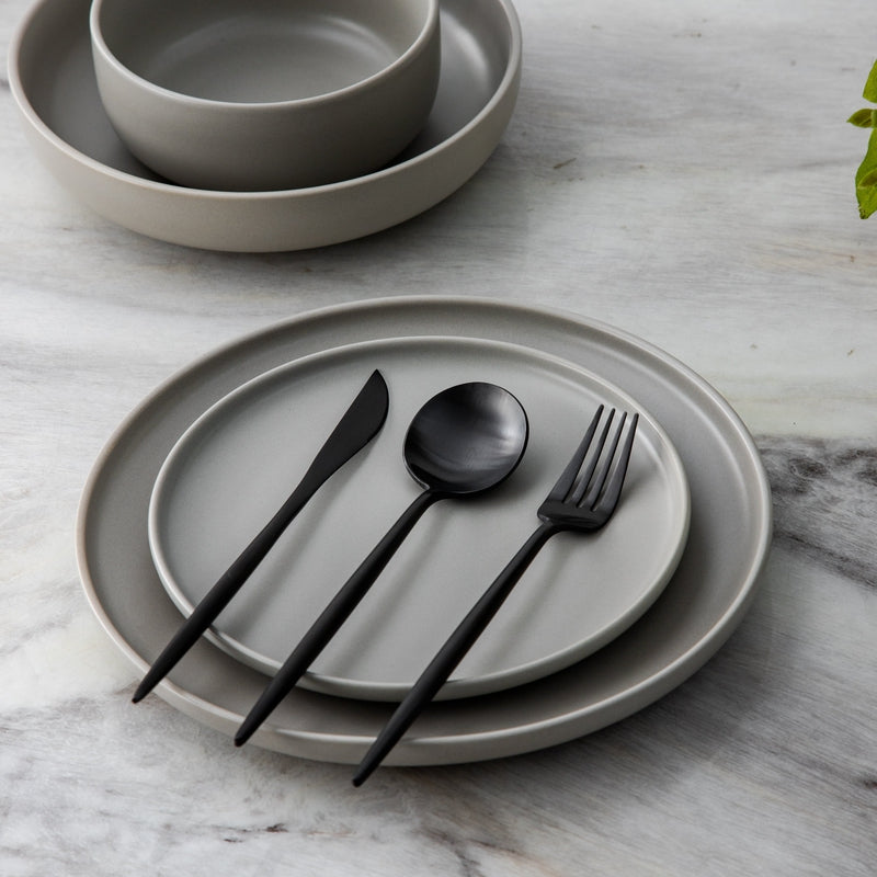 Minimalist Flatware Set — Clean Sleek Lines, Contemporary Design