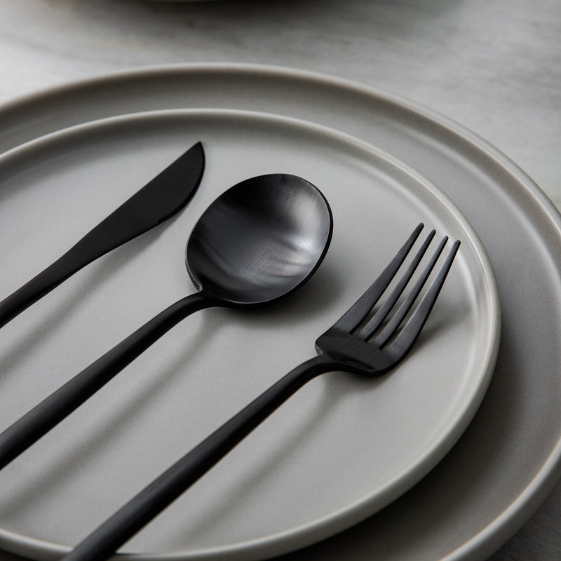 Minimalist Flatware Set — Clean Sleek Lines, Contemporary Design