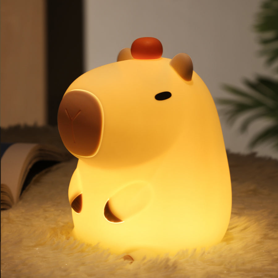 CozyCapybara Touch-Sensitive Nightlight — Warm, Comforting Glow