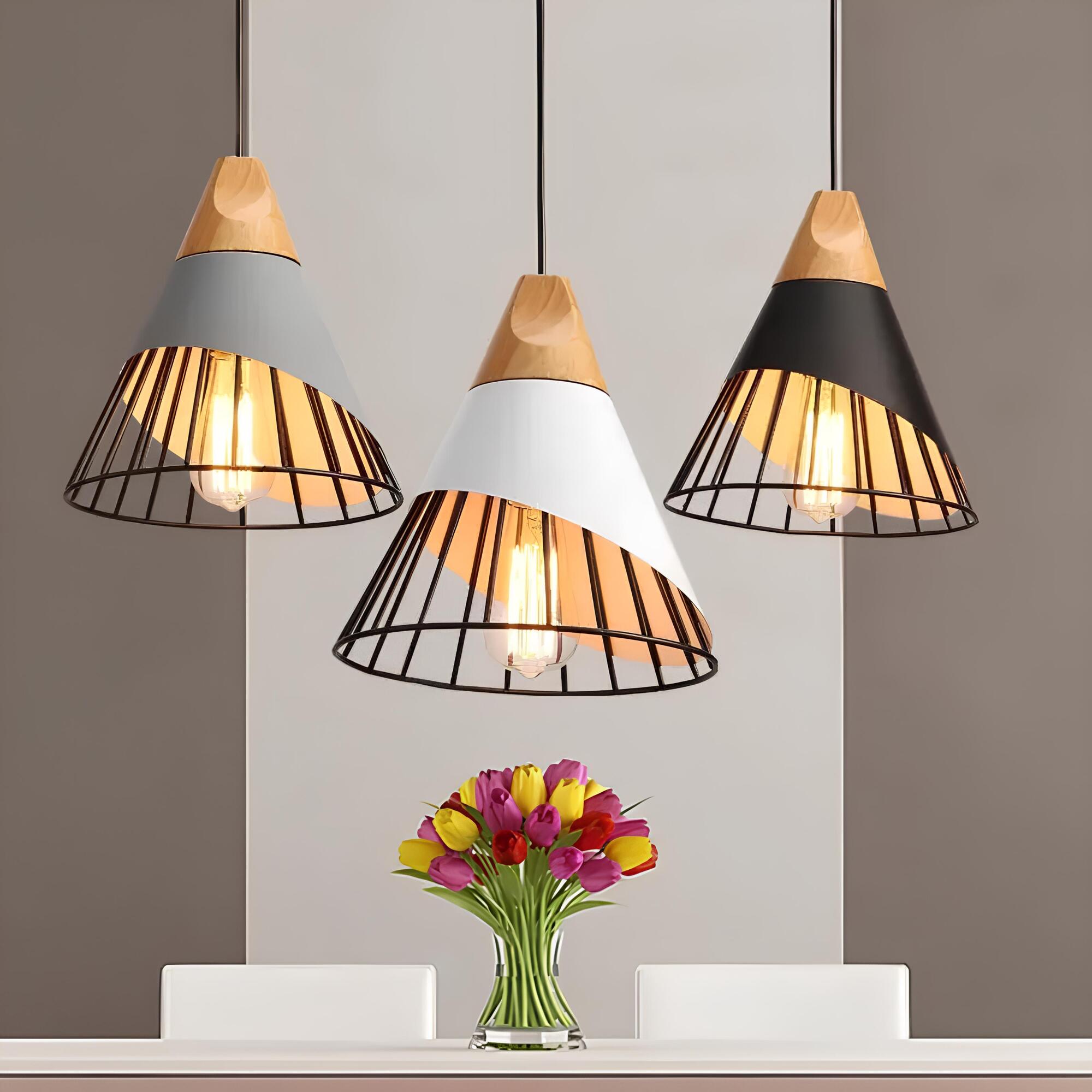 Marcelli Open Cage Pendant Light With Industrial Design