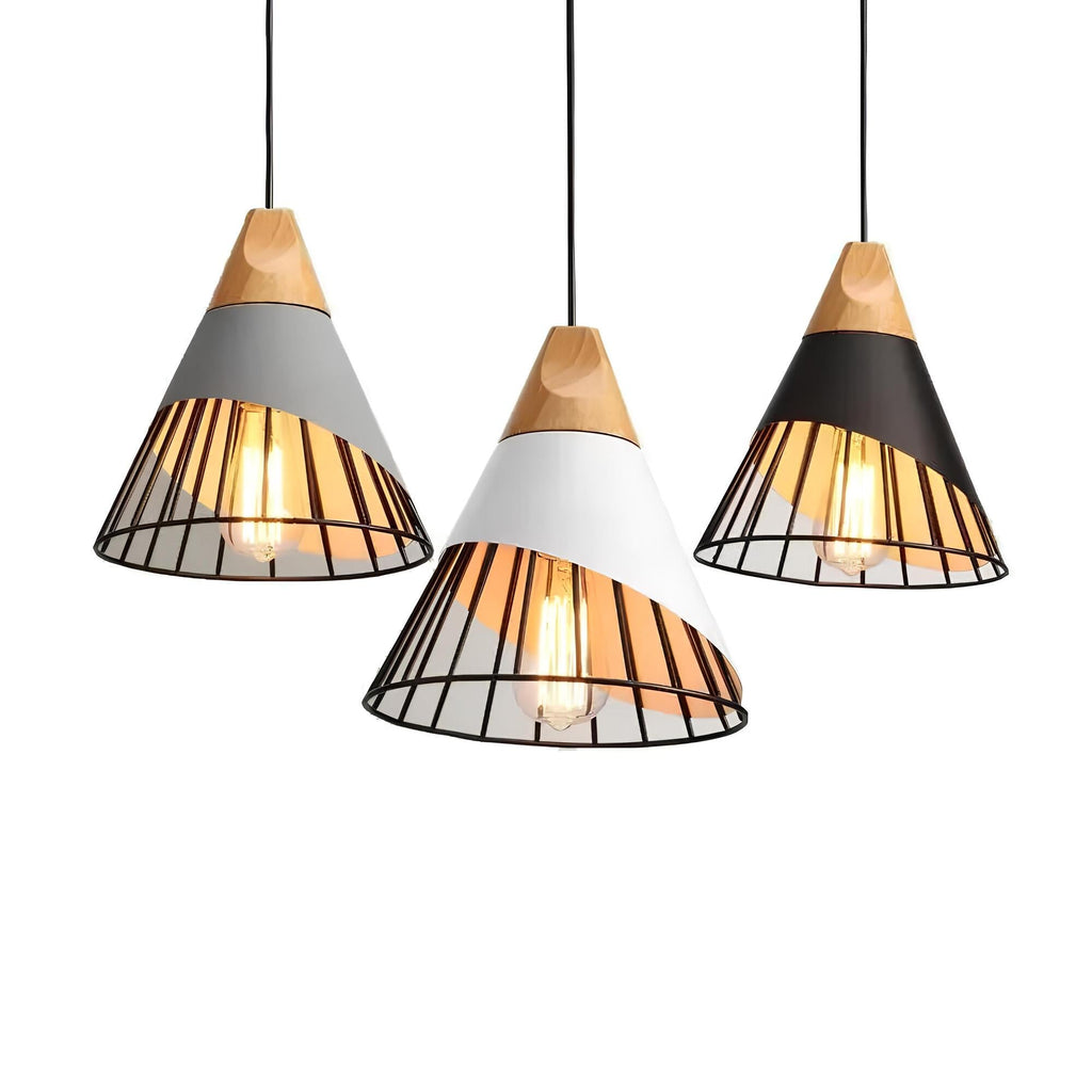 Marcelli Open Cage Pendant Light With Industrial Design