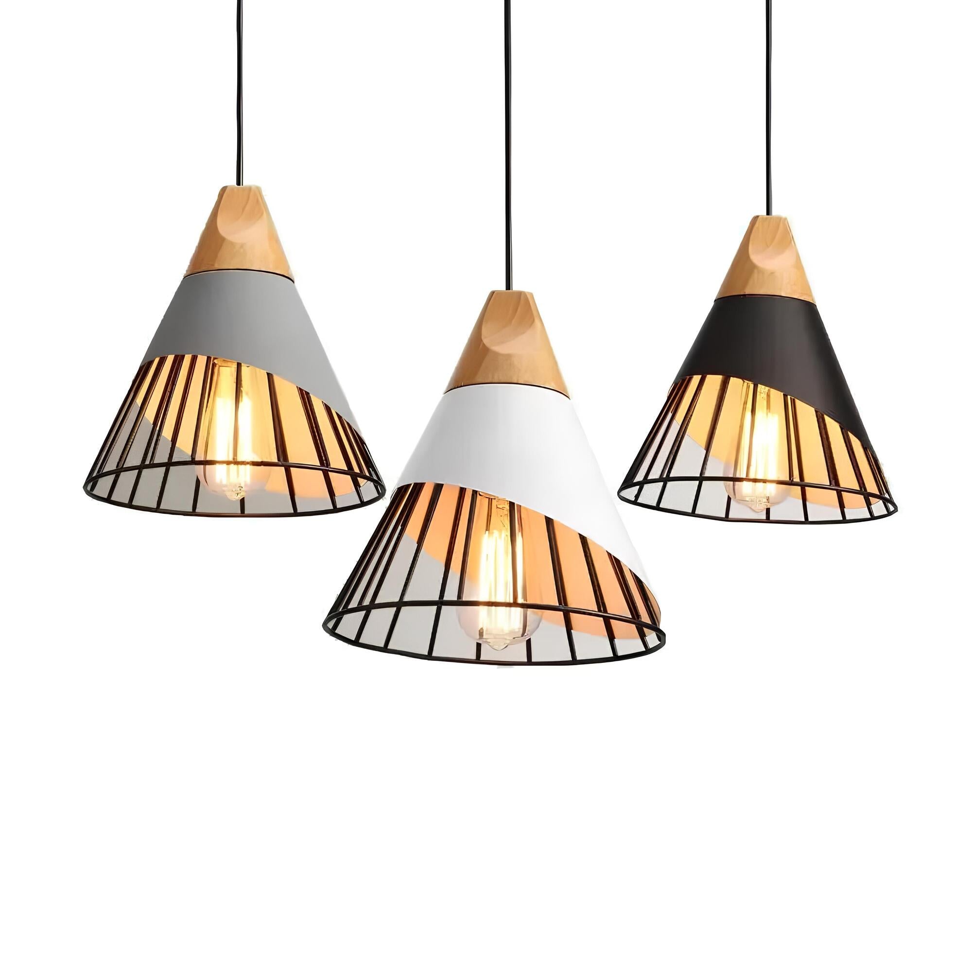 Marcelli Open Cage Pendant Light With Industrial Design