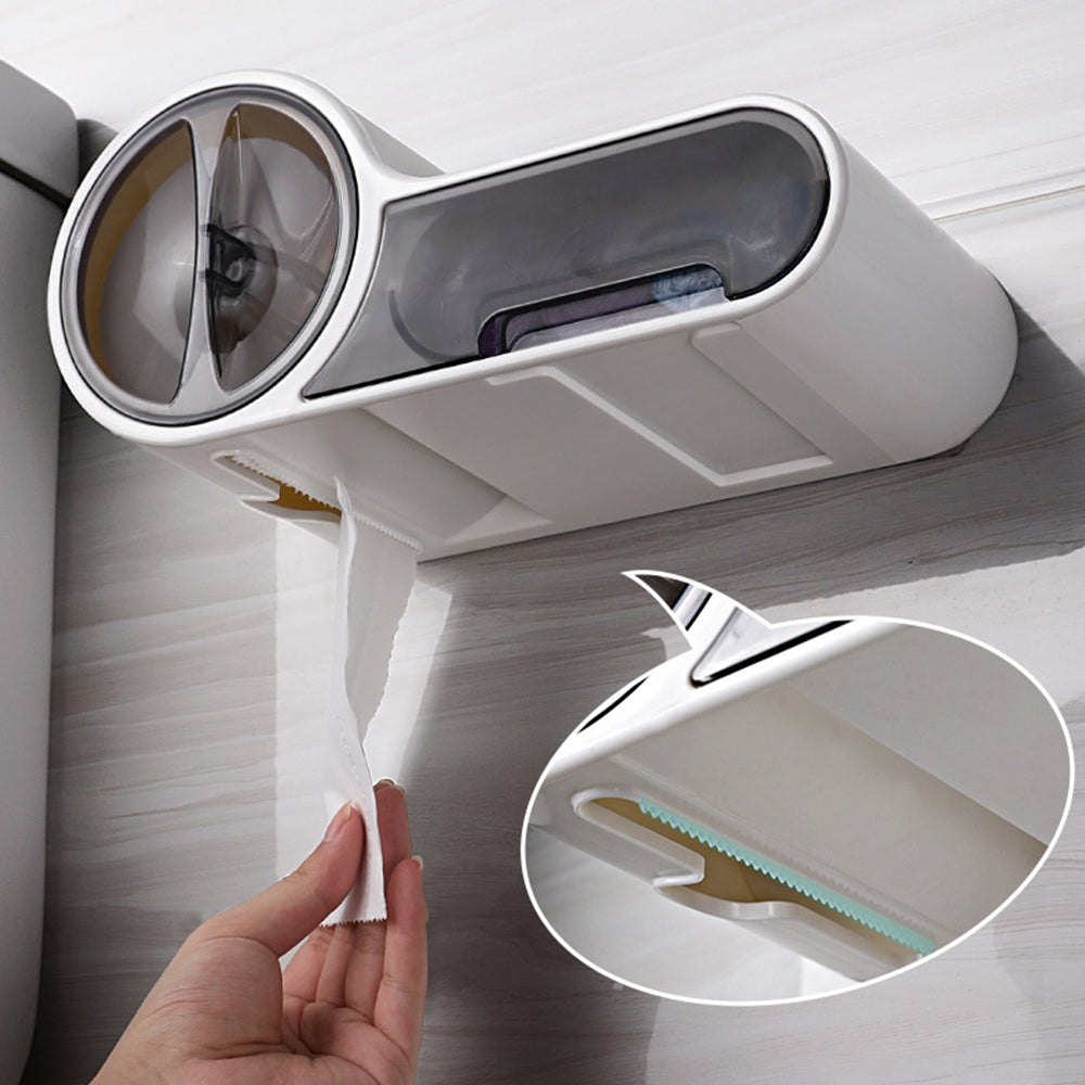 Portarrollos de papel higiénico autoadhesivo e impermeable — Montaje en pared