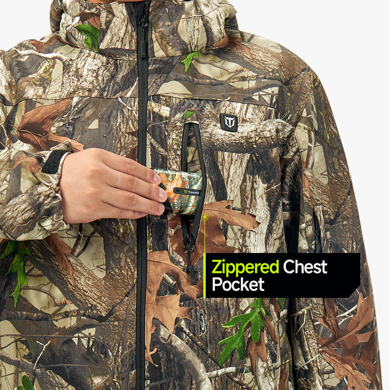 Męska podgrzewana kurtka softshell — odpinany kaptur, rozmiary S-XXXL